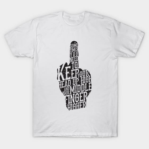 Middle Finger T-Shirt by opawapo